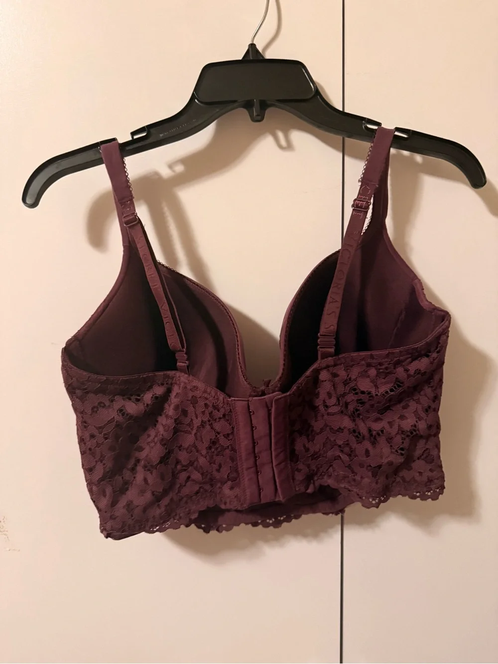 Women's Longline Bustier Lace Bra - Deep Plum - never worn